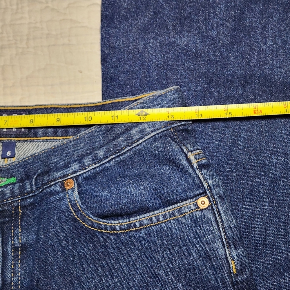 Vtg Tommy Hilfiger Jeans Sz 5 Split Flare Bell Bottom Medium Wash Mid Rise Y2K - Picture 13 of 14
